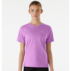 Arcteryx Women XS Arc'logo Emblem Short Sleeve Crew Shirt SS Purple 29862-137701